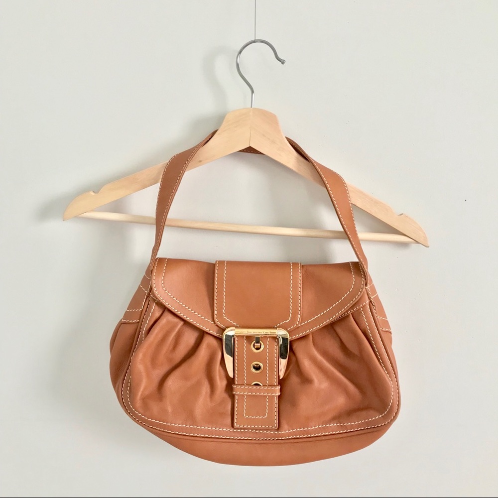 Authentic Celine leather shoulder bag